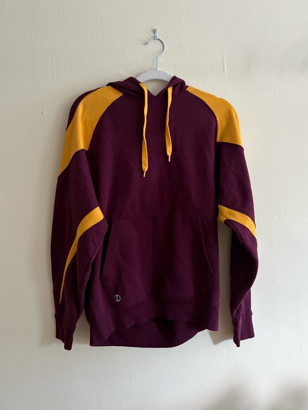 Holloway Burgundy and Gold Crewneck Pullover Hoodie